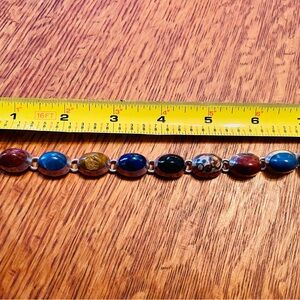 Vintage Taxco .925 Silver Semi-Precious Stone Bracelet